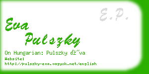 eva pulszky business card